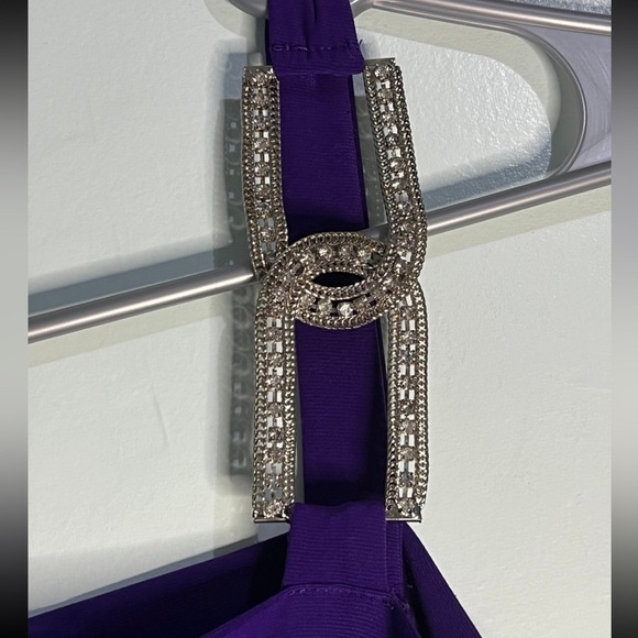 Solar - Womens Dressy Purple Rhinestone top - Picture 7 of 11